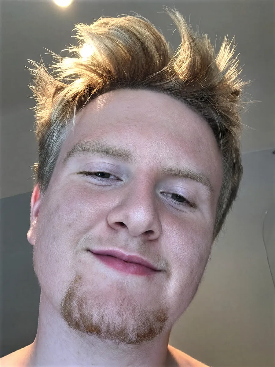 Selfie retouched by Cherry, beard kept — after