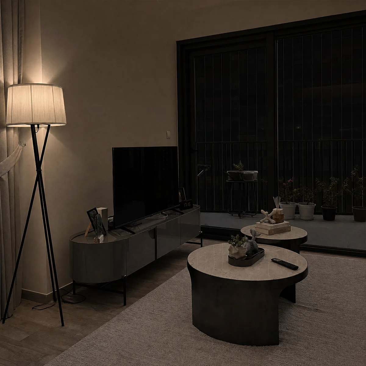 A living room relit by Radbin — Night