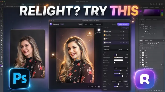 Photoshop Relight vs Radbin Lightsmith (YouTube video)